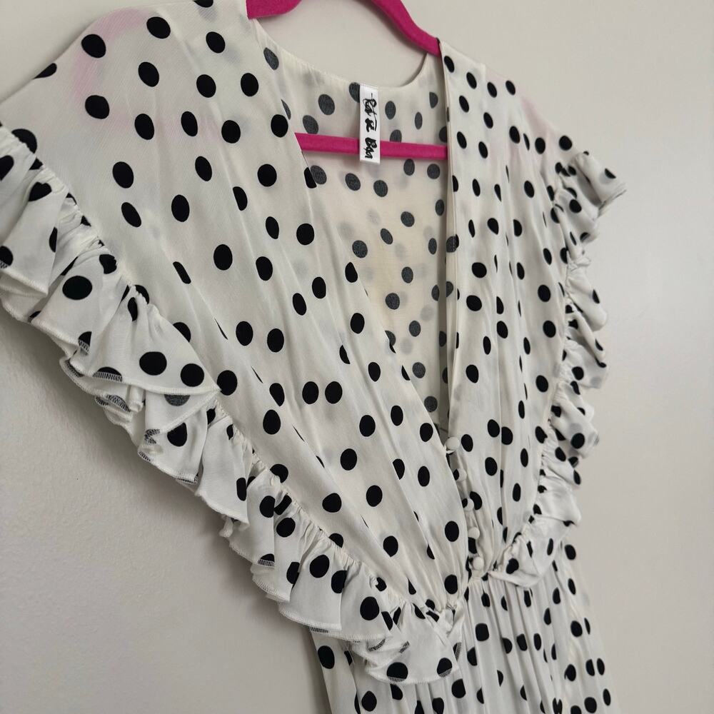 Rat & Boa Mariella Maxi Dress in White and Black Polka Dots, Highly Coveted! - Picture 4 of 10